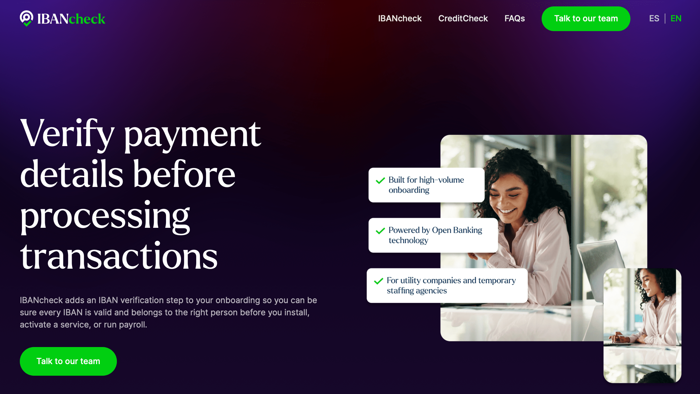 IBANcheck and CreditCheck_Clovr Labs